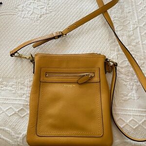 Coach yellow/gold crossbody bag